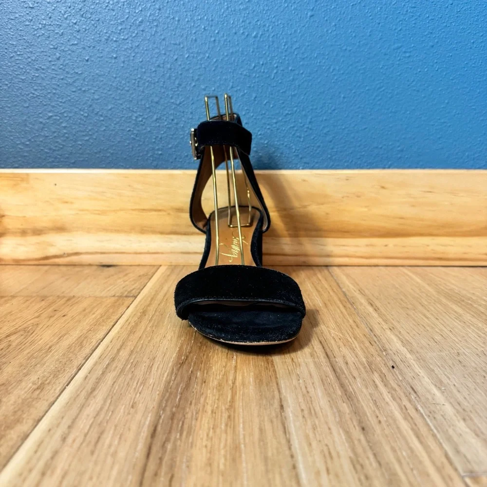 Arturo Chiang Hannan Black Block Heeled Sandals Size 8 - Picture 6 of 12